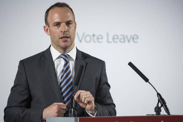 Former housing minister Mr Raab was a prominent Brexiteer during the EU referendum