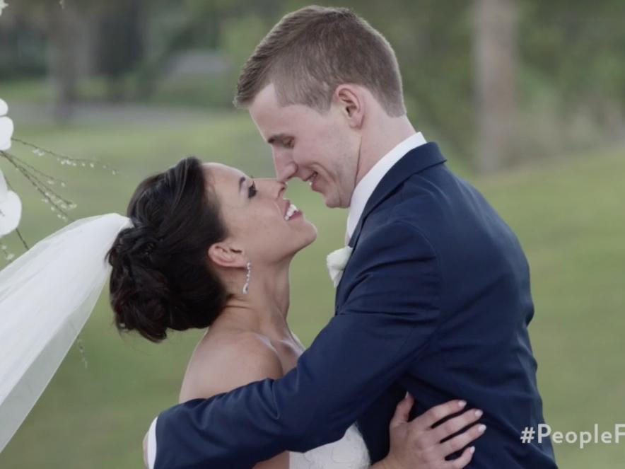 The happy couple exchanged vows at the Abacoa Golf Club on April 21 in front of almost 200 guests