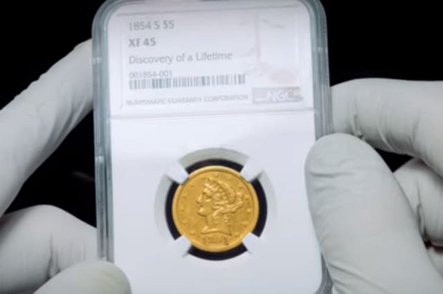 The gold coin is one of only four Liberty Head Half Eagles known to be in existence