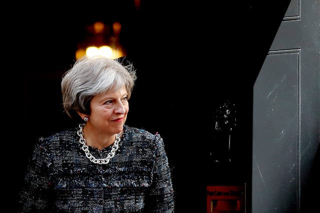 Britain's Prime Minister Theresa May leaves 10 Downing Street