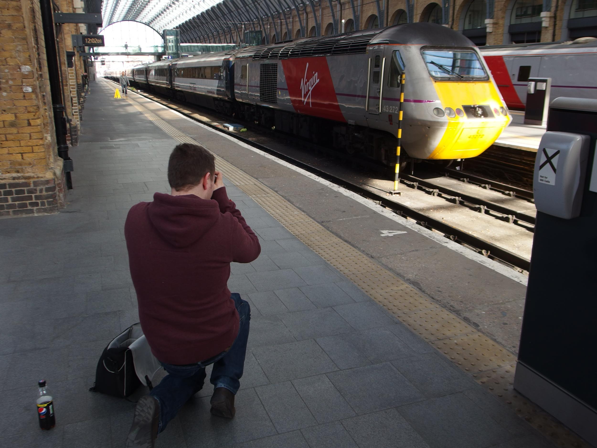 Happier days: The first Virgin Trains arrival at London King’s Cross in 2015