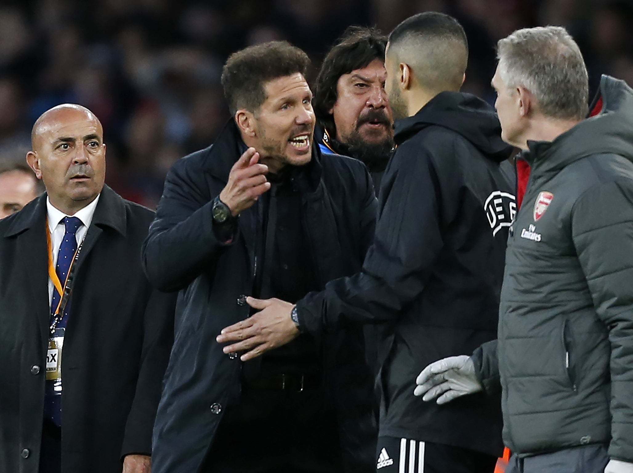 Diego Simeone was sent to the stands