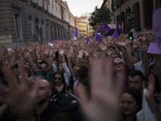 Thousands protest in Spain after 'wolf pack' cleared of rape