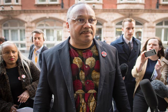 Marc Wadsworth arrives at a Labour party disciplinary in London