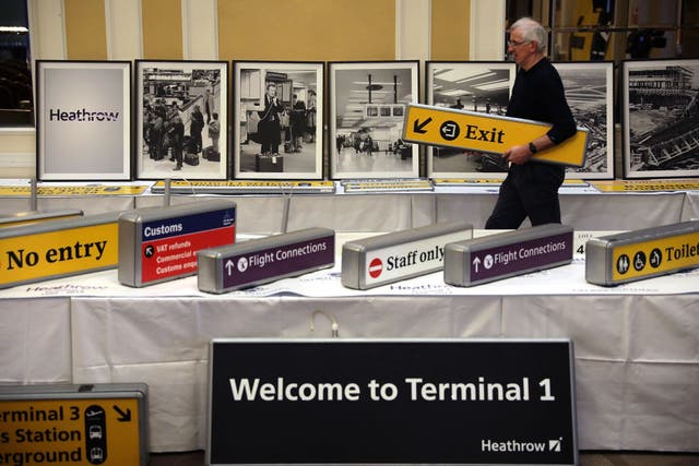 The Heathrow auction saw everything stripped up and sold