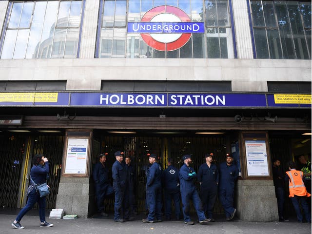 Holborn station, where a man walked into a tunnel and was later found dead