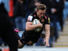 Exeter seal Premiership top spot with battling win over Sale