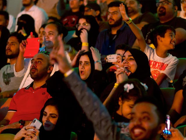 Women were allowed to watch the WWE wrestling event in Saudi Arabia for the first time