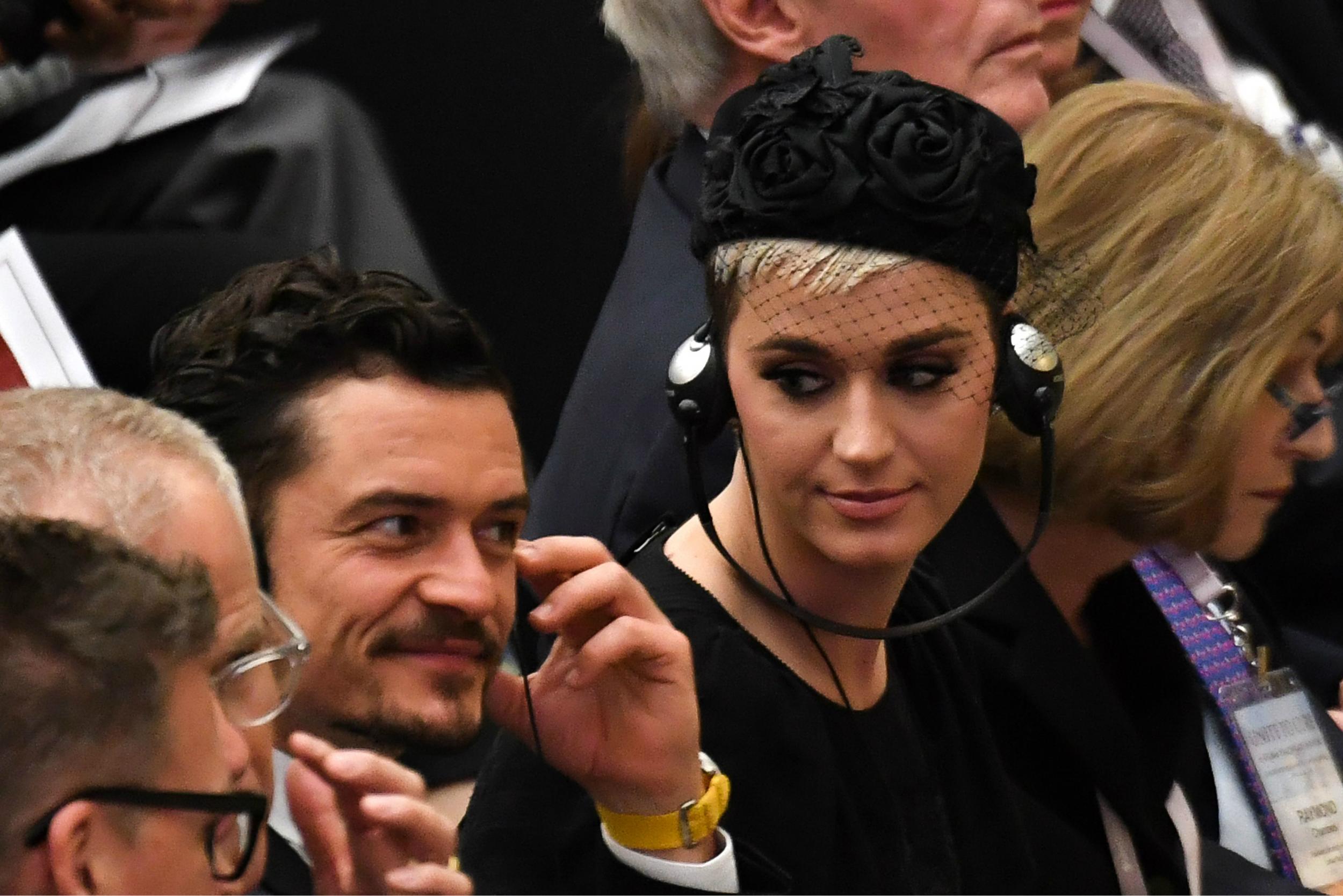 Katy Perry and Orlando Bloom meet Pope at Vatican conference