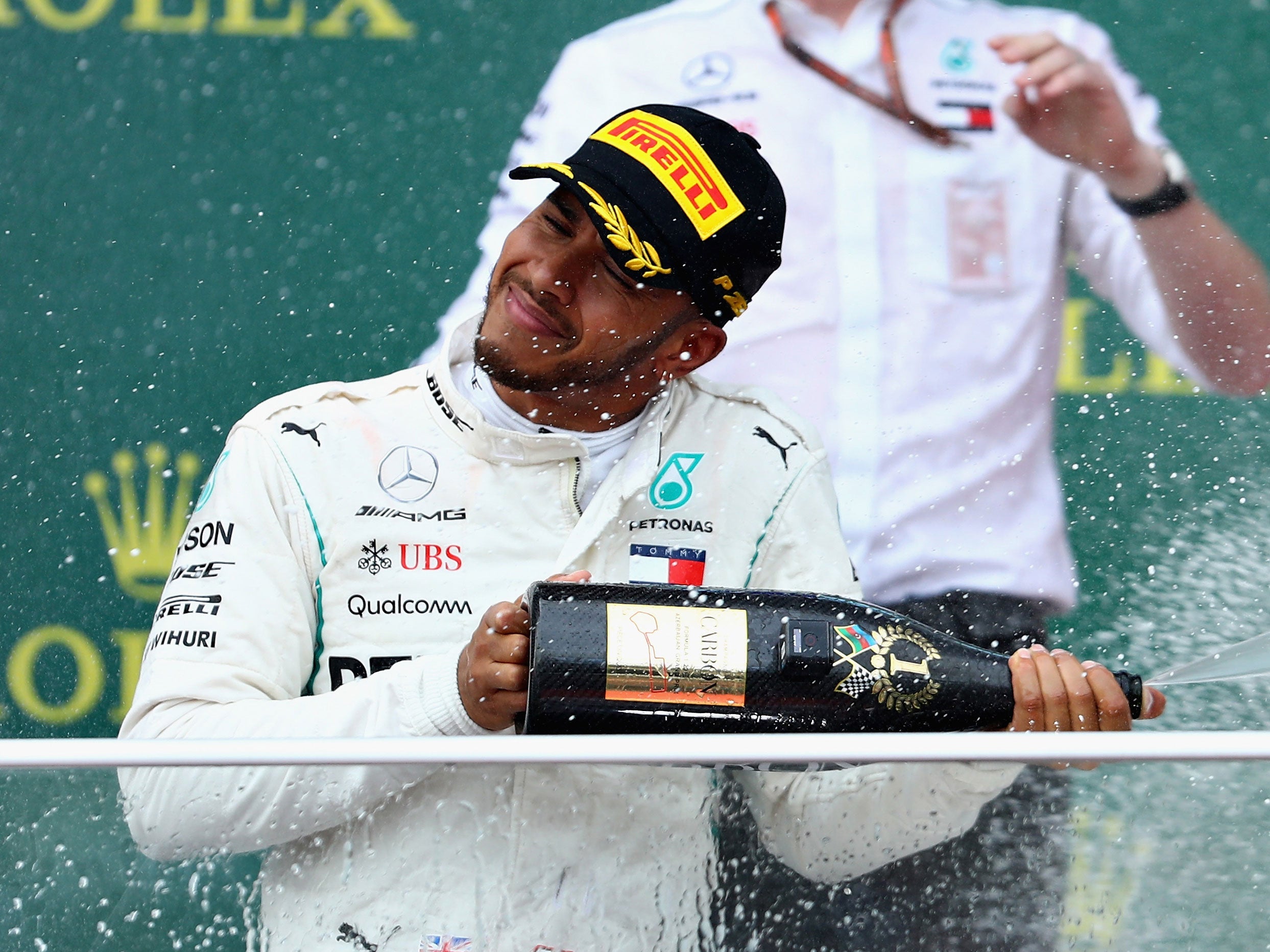 Hamilton ended his drought with the win in Baku