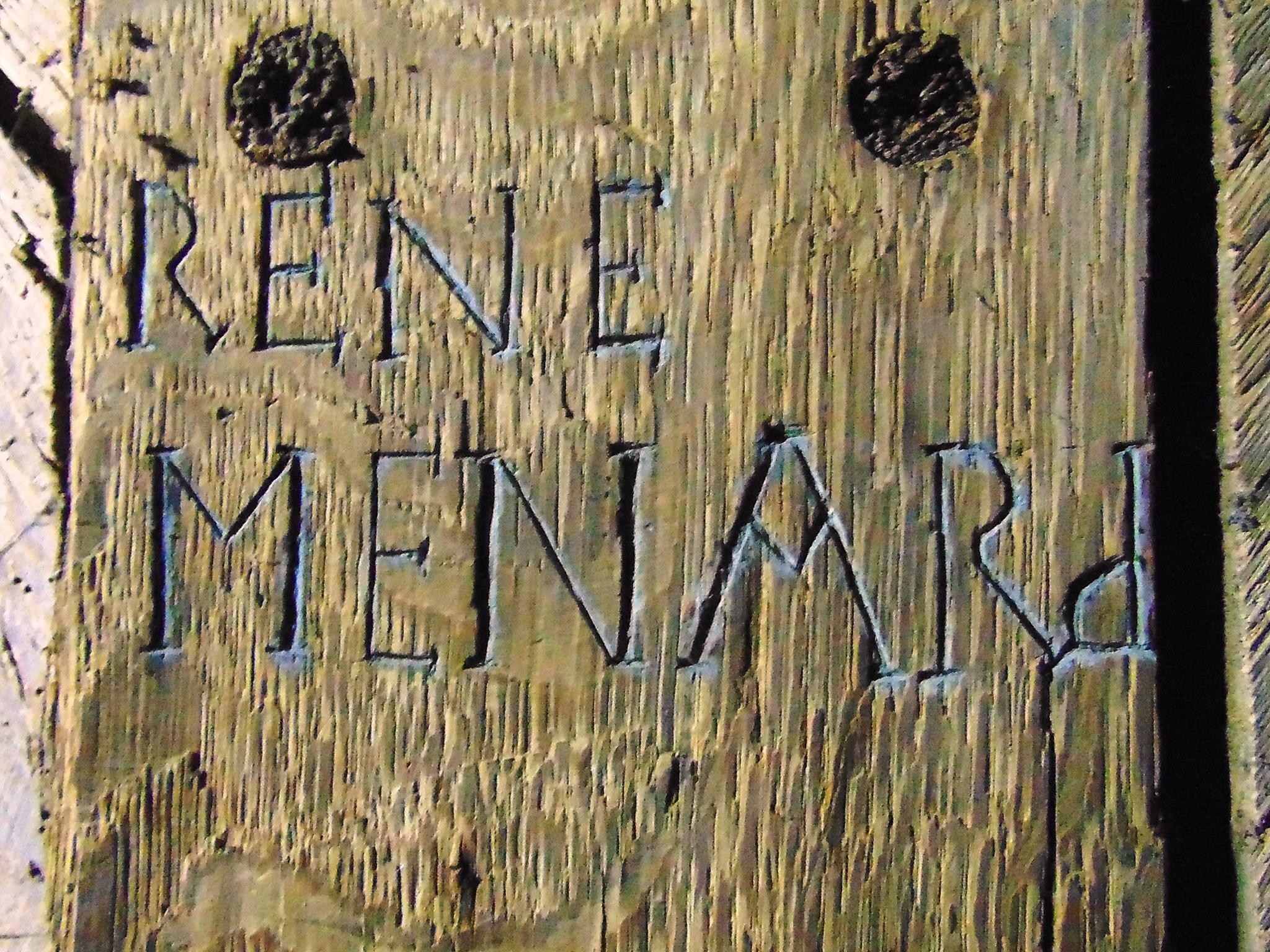 A carving thought to be the name of a prisoner