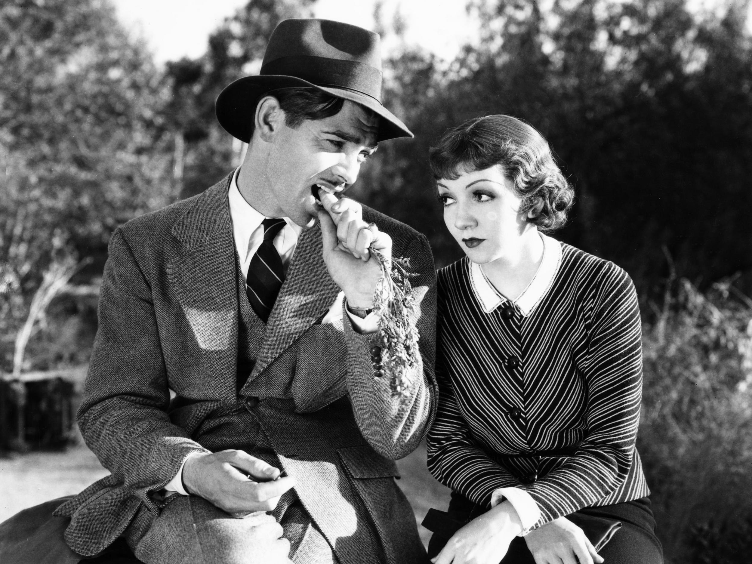 Clark Gable, with Claudette Colbert in ‘It Happened One Night’, was one of the inspirations behind Bugs Bunny’s persona