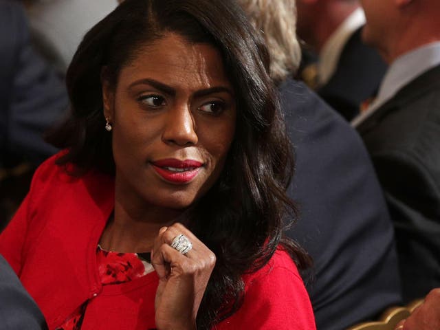 Former Trump administration aide Omarosa Manigault attends a nomination announcement at the East Room of the White House