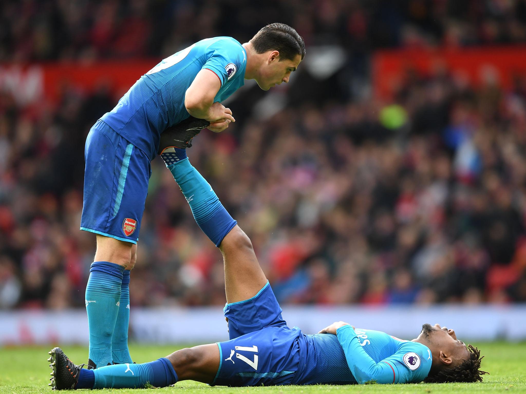 Alex iwobi is recovering from a knock picked up in Arsenal's 2-1 defeat by Manchester United