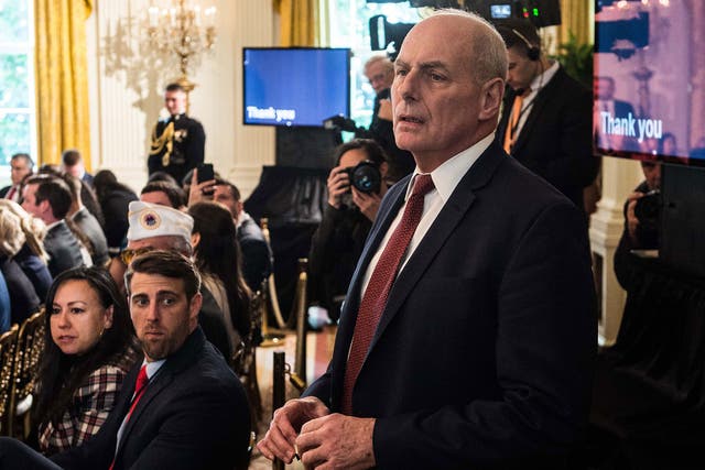 John Kelly called the report on his remarks 'total BS' and said his relationship with Mr Trump was 'incredibly candid and strong'