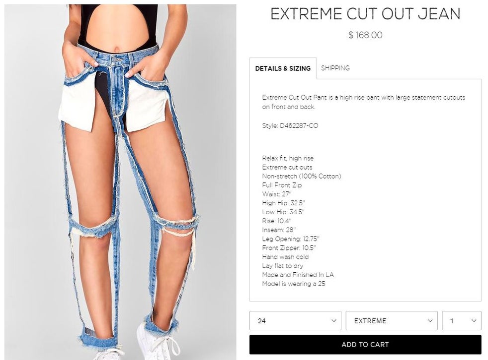 Extreme Cut Out Jeans Spark Outrage And Confusion Online The Independent The Independent