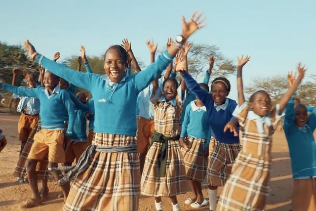 Children at a school funded by the nearby Loisaba Conservancy in Kenya Photo: The Film Farmers/Space for Giants