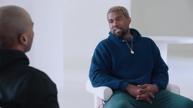 Kanye West in conversation with Charlamagne Tha God.