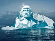 Group to carve Trump’s face into side of Arctic iceberg