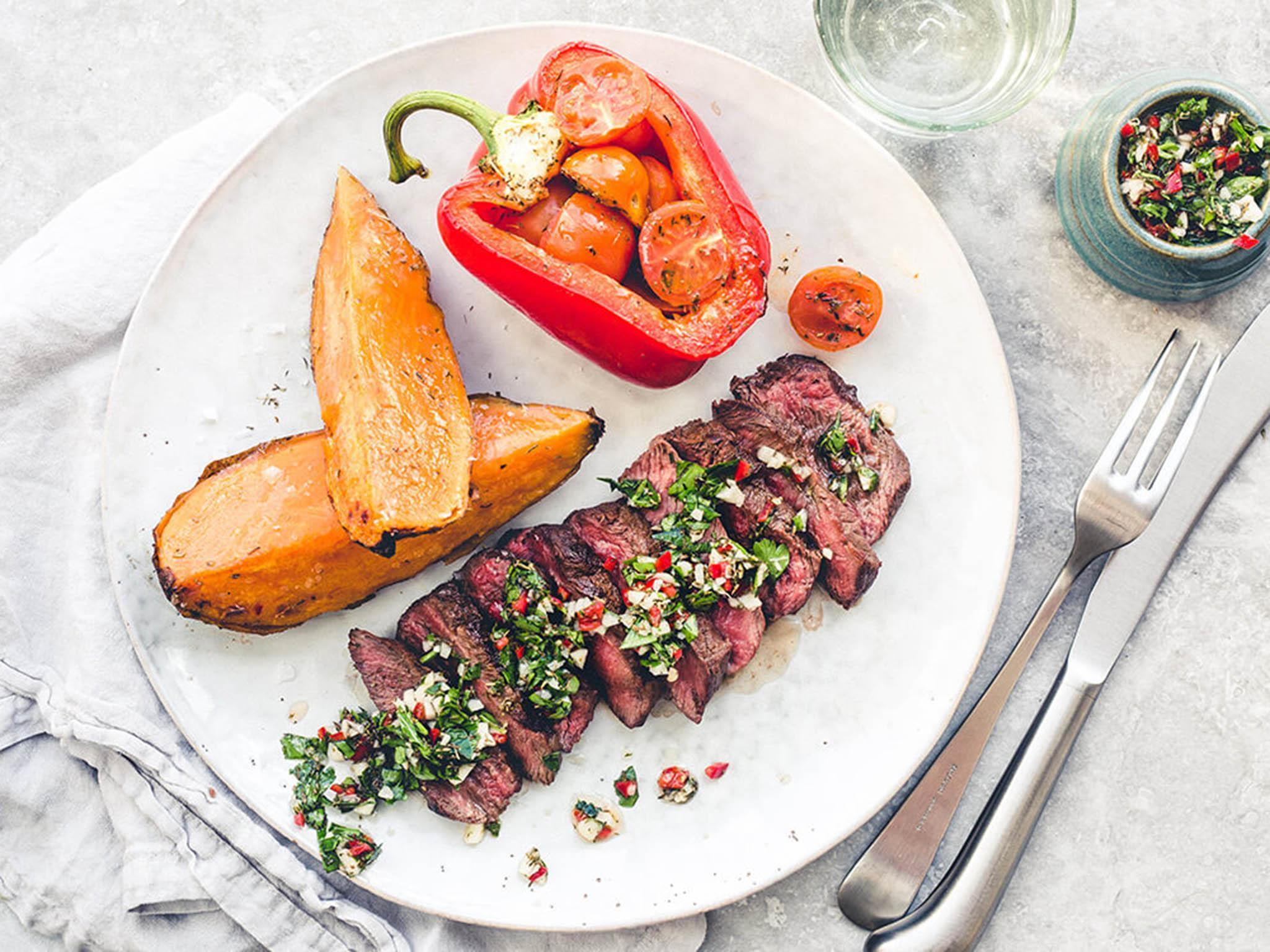 This Argentinian sauce adds a spicy kick to thinly-sliced steak