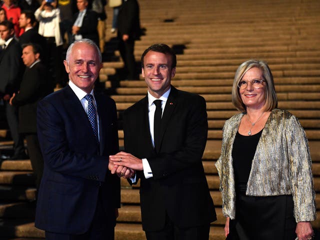 Malcolm Turnbull, Emmanuel Macron and Lucy Turnbull
