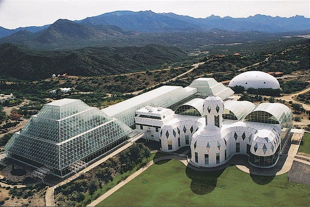Biosphere 2 housed a crew of eight people for two years.
