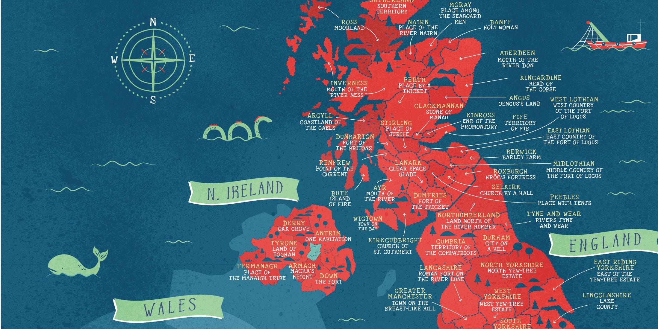 The literal meanings behind Britain's place names, mapped ...
