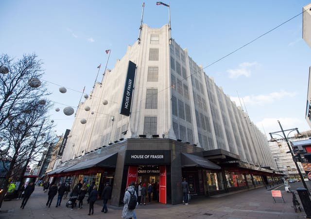 House of Fraser did not say how many of its 59 stores will close