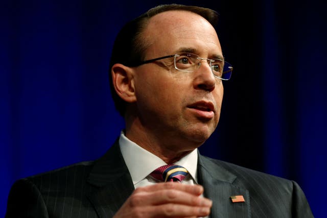 Deputy Attorney General Rod Rosenstein said 'any kind of threats that anybody makes are not going to affect the way we do our job'