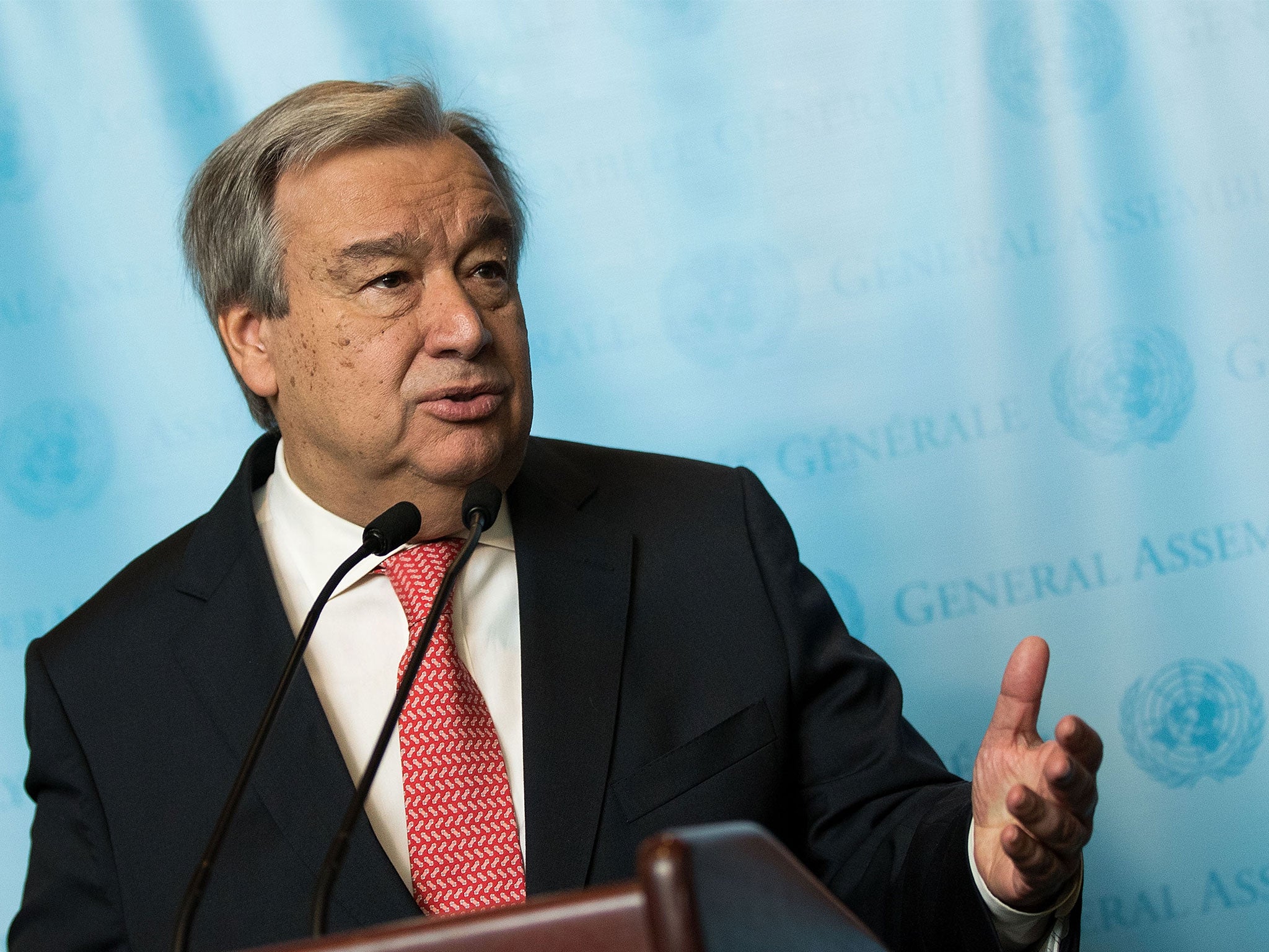 UN secretary-general Antonio Guterres: ‘The greater pain is felt by those we serve when we cannot, for want of modest funds, answer their call for help’