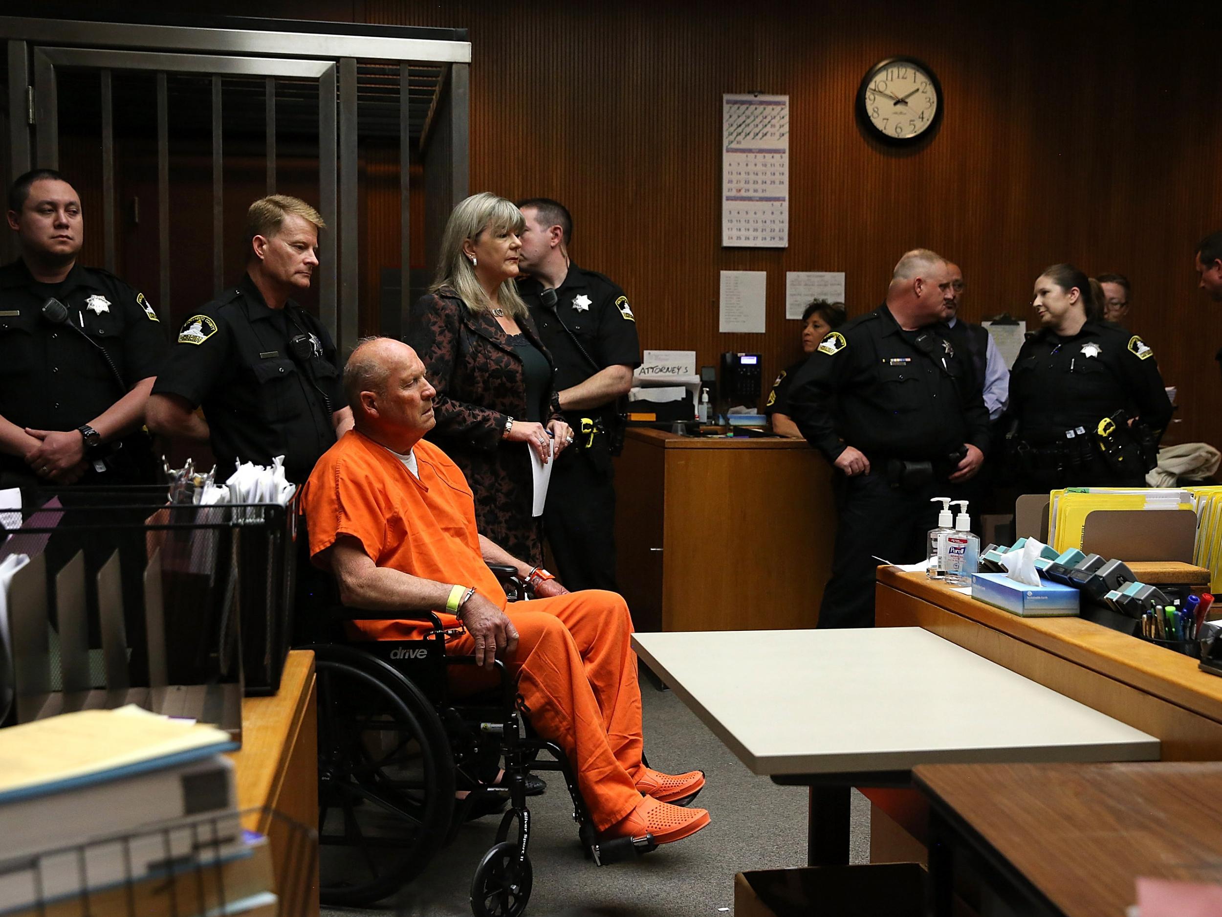 Joseph James DeAngelo, the suspected 'Golden State Killer', appears in court on April 27, 2018