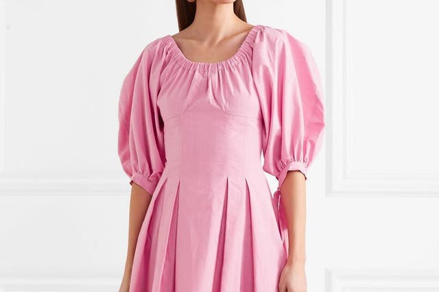 The Greta dress, one of Pyo’s bestselling items, reimagined in playful pink for the collection