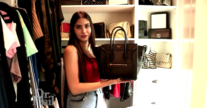 Nicolette showed off her purses worth thousands (Dr Phil)