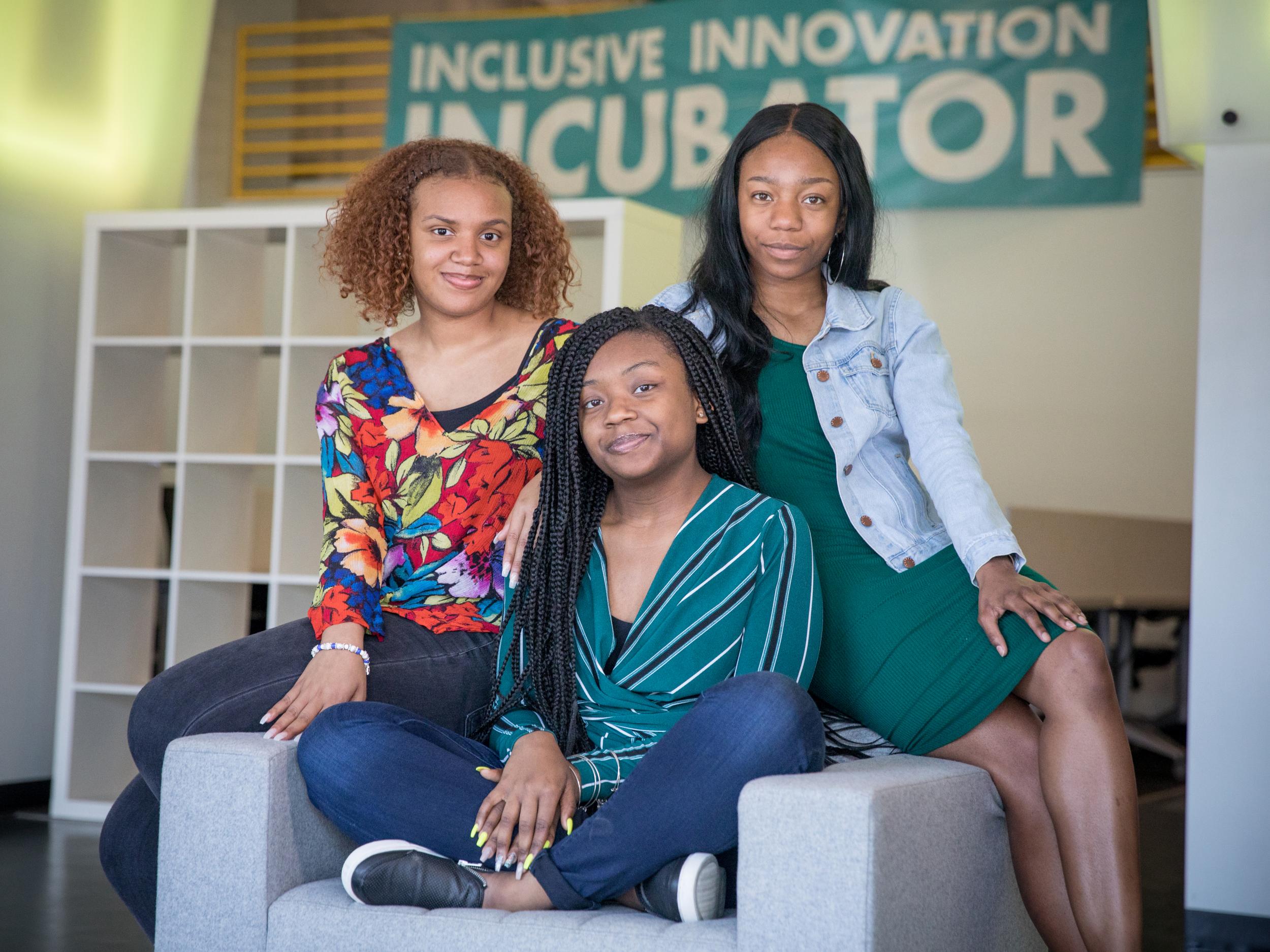 India Skinner (left), Mikayla Sharrieff (centre) and Bria Snell (right) have chosen to ignore the remarks