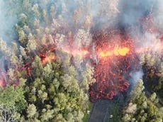 Drone captures lava spewing out of ground after Hawaii volcano erupts