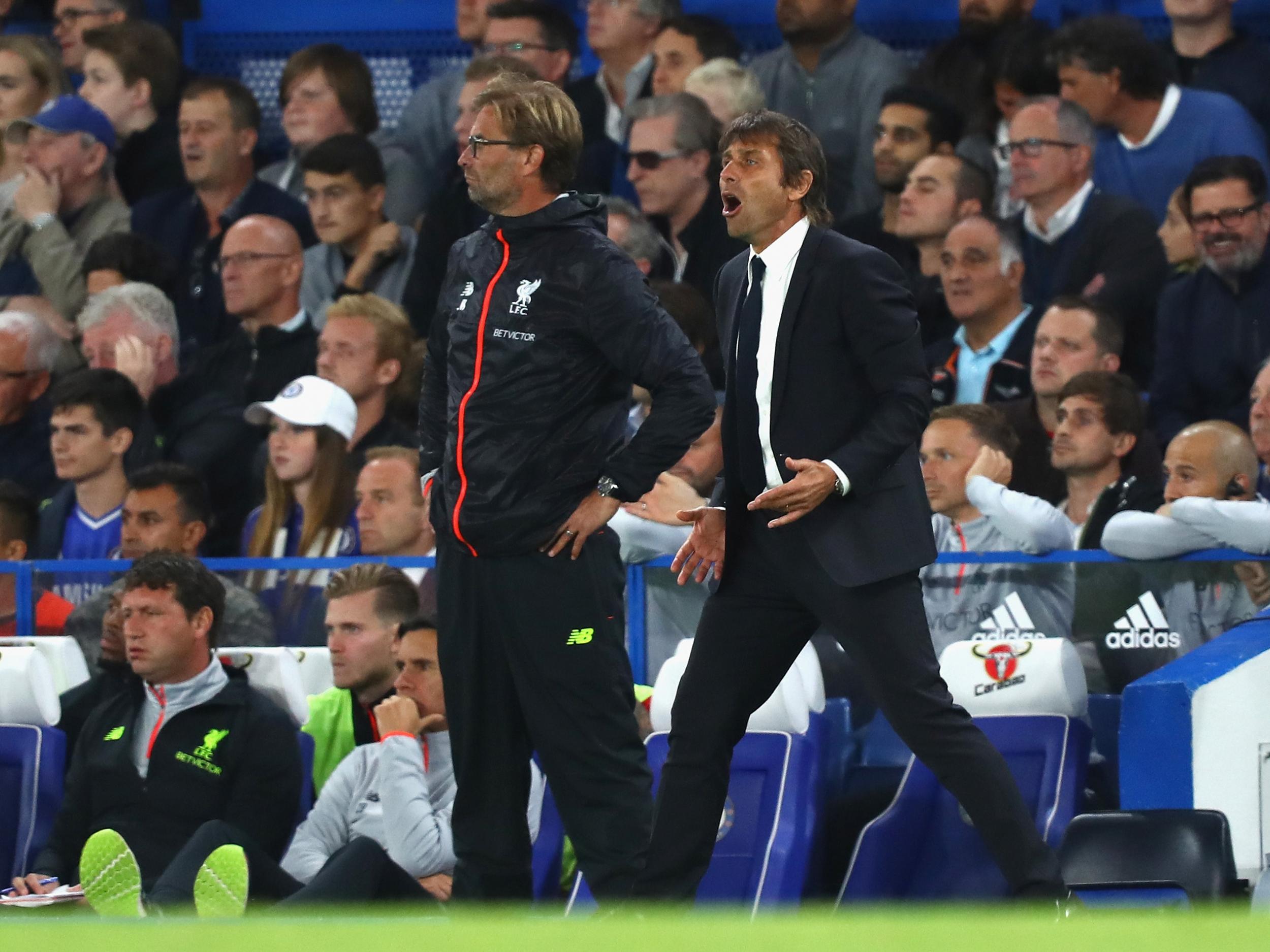 Klopp and Conte will come head to head again on Sunday