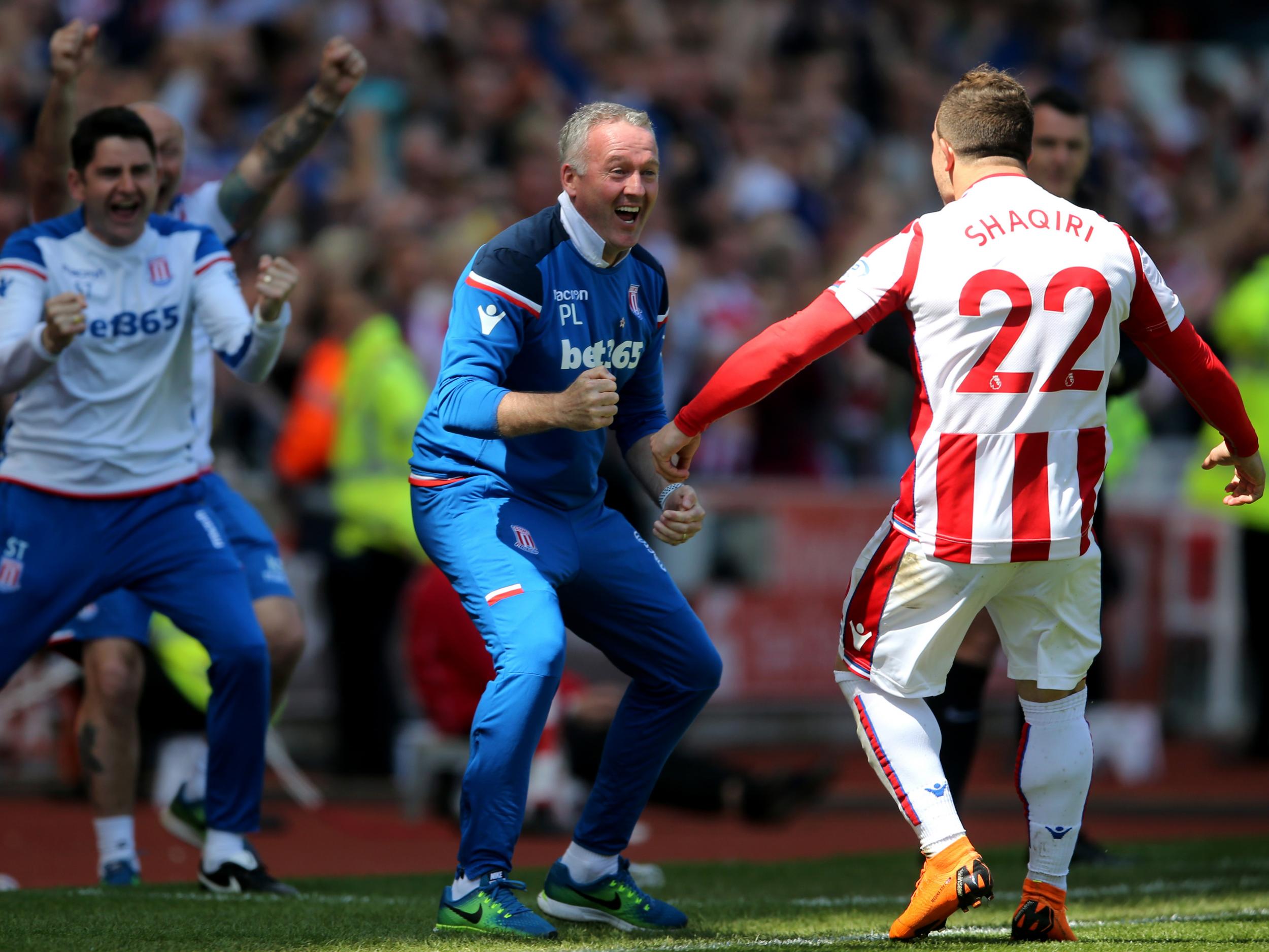 Shaqiri put Stoke ahead just before half-time