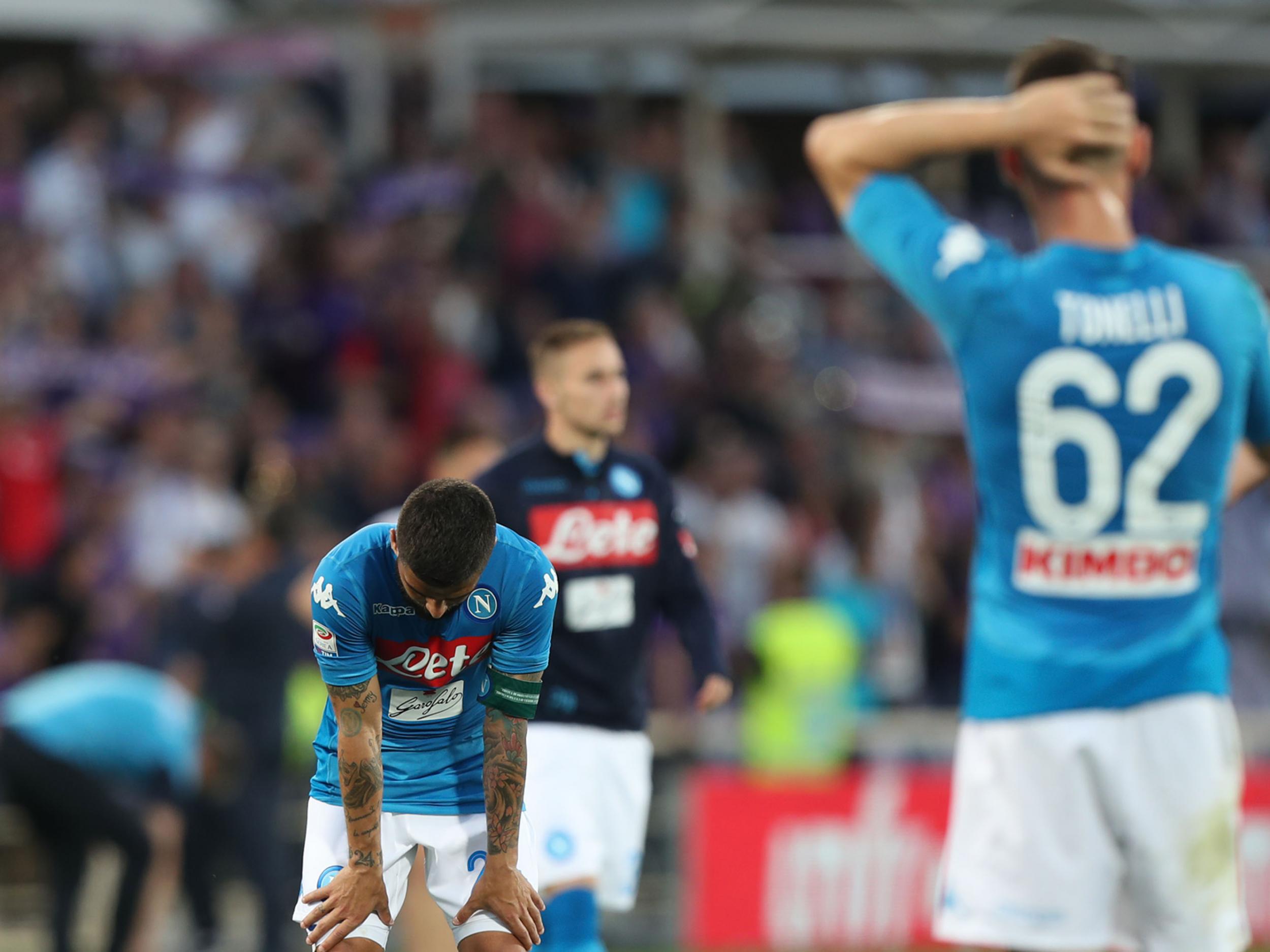 Napoli suffered a shock defeat against Fiorentina, leaving them four points adrift of Juventus in Serie A