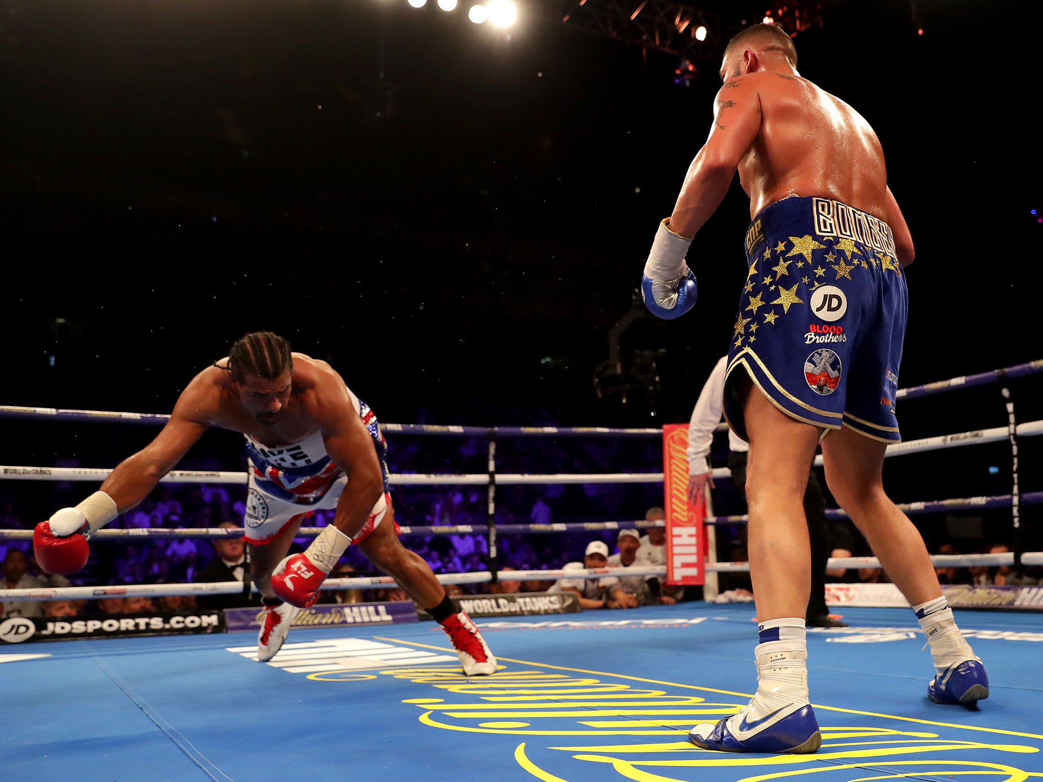 Bellew sent Haye to the canvas in the fifth
