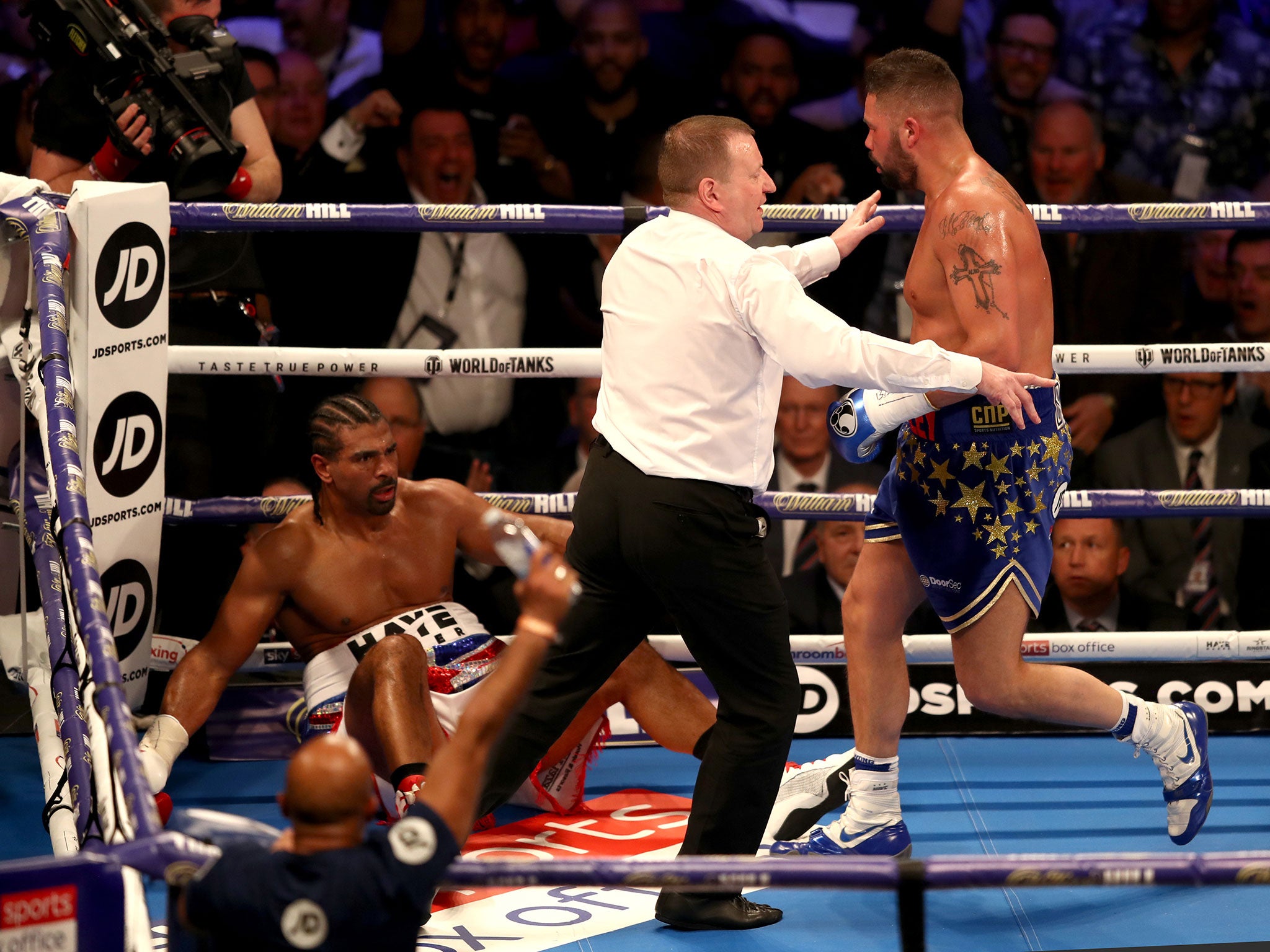 Haye was felled for the final time in the fifth