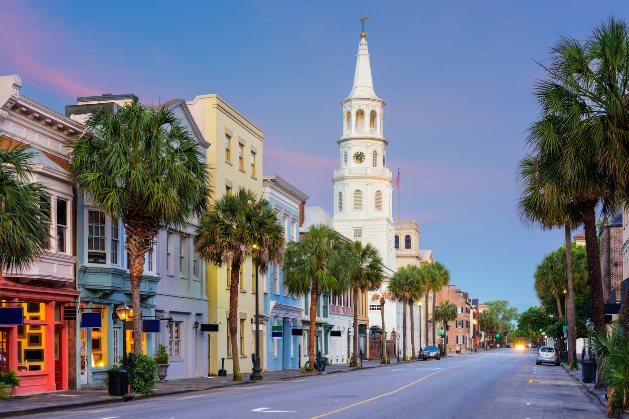 Charleston, South Carolina, was featured on the list.
