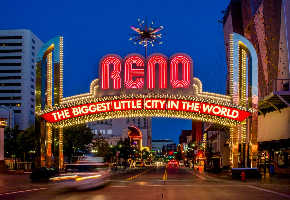 Iconic welcome sign at Reno