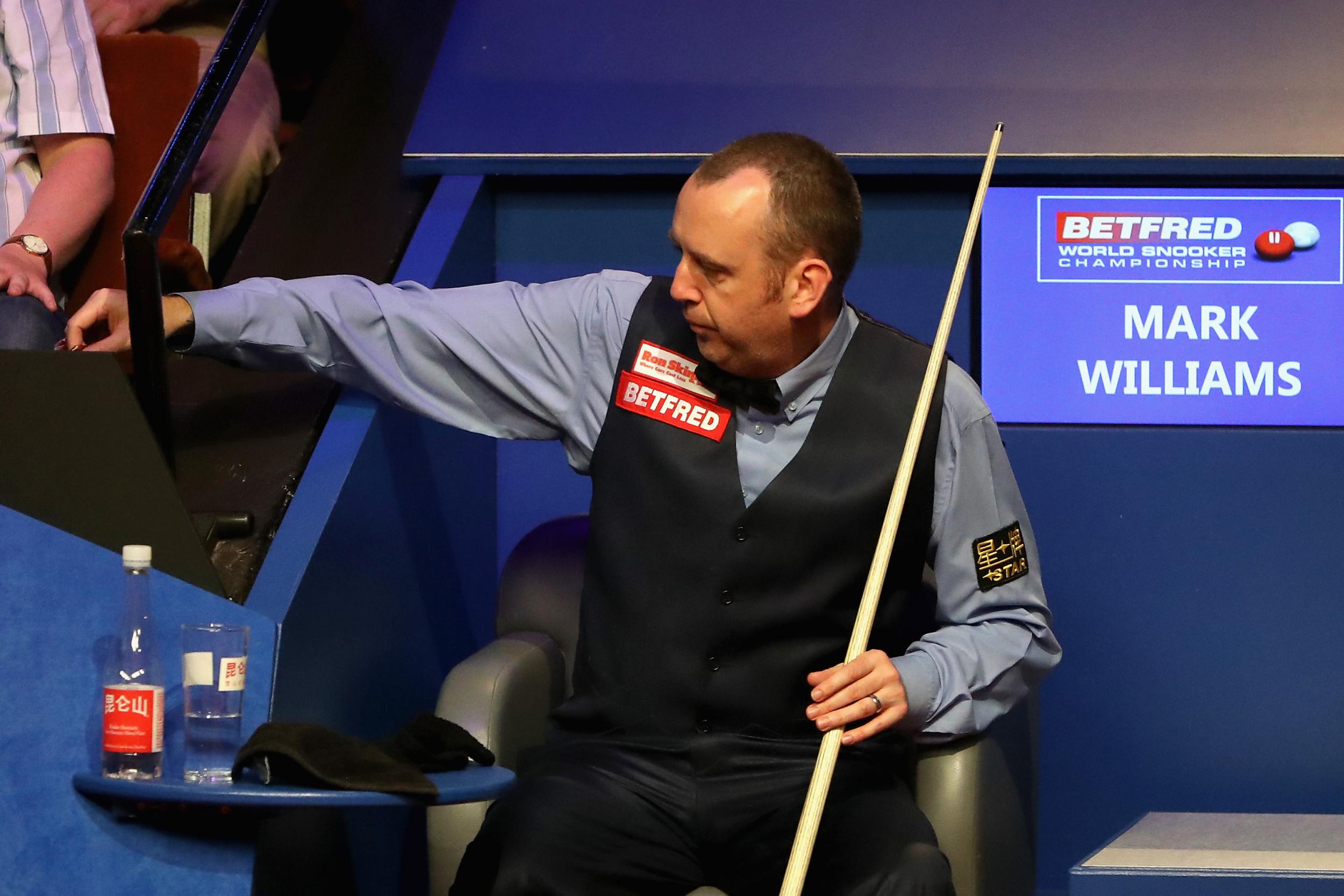 Mark Williams tucks into a fans’ sweets