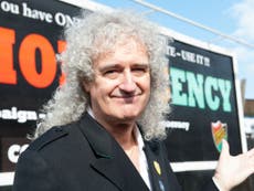 Brian May hospitalised after ‘ripping his buttocks to shreds’