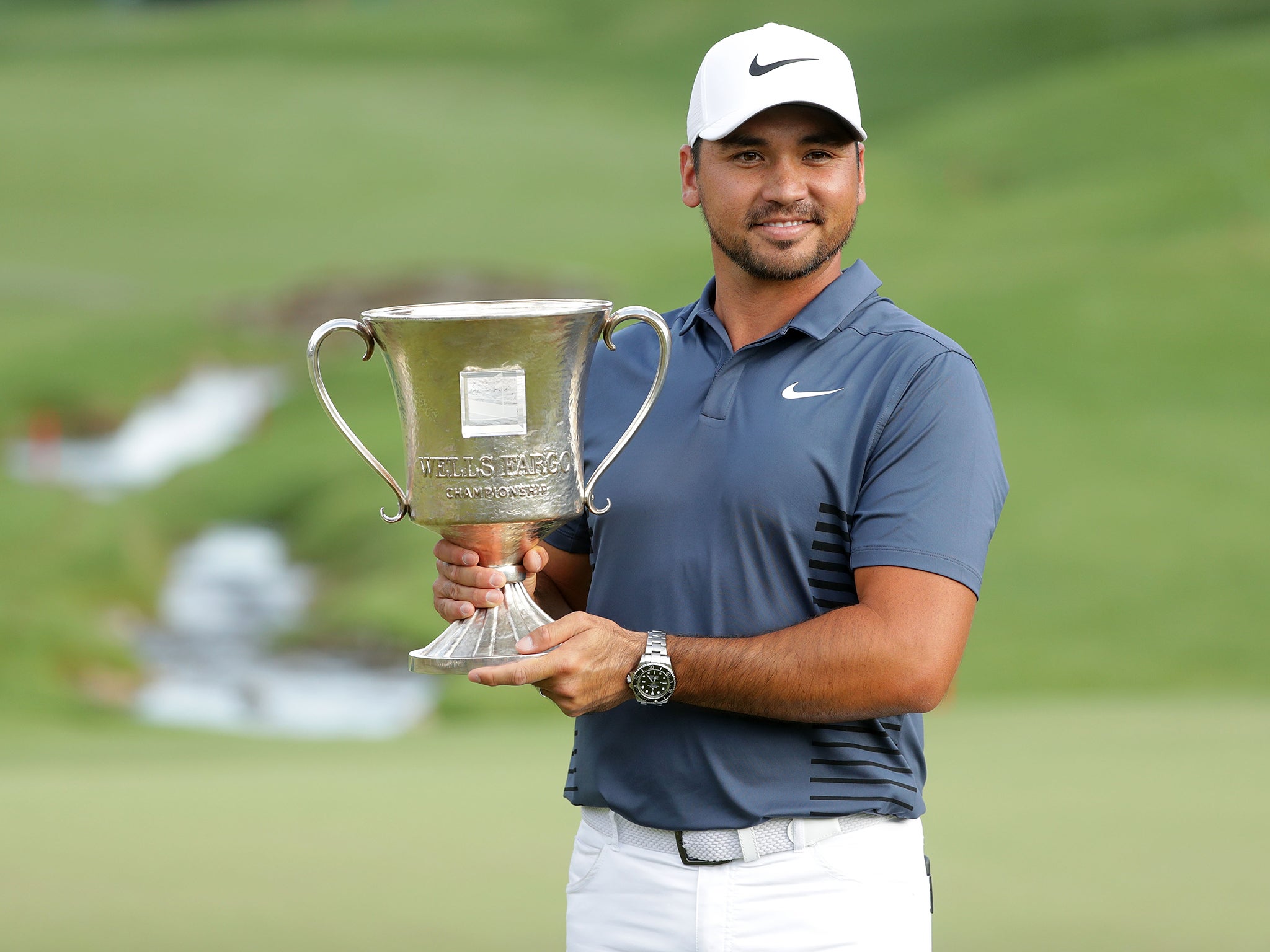 Jason Day clinched his second victory of the year at Quail Hollow