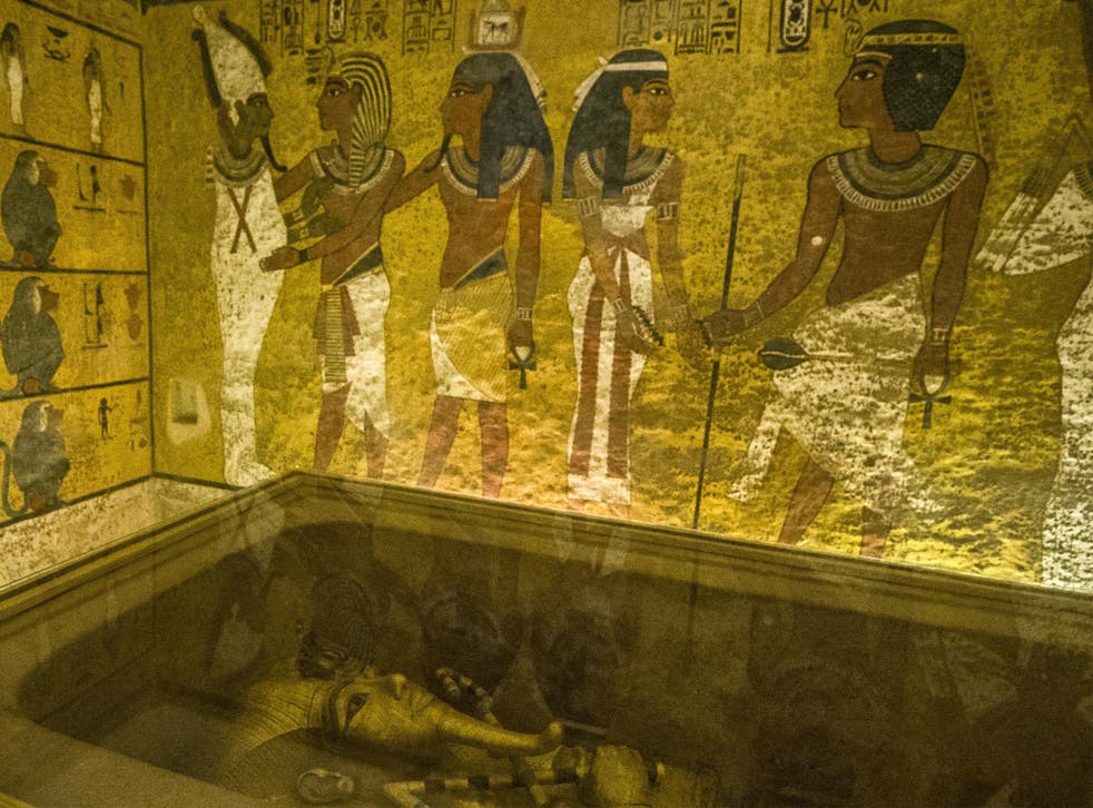 King Tutankhamun's burial chamber in the Valley of the Kings near Luxor, Egypt