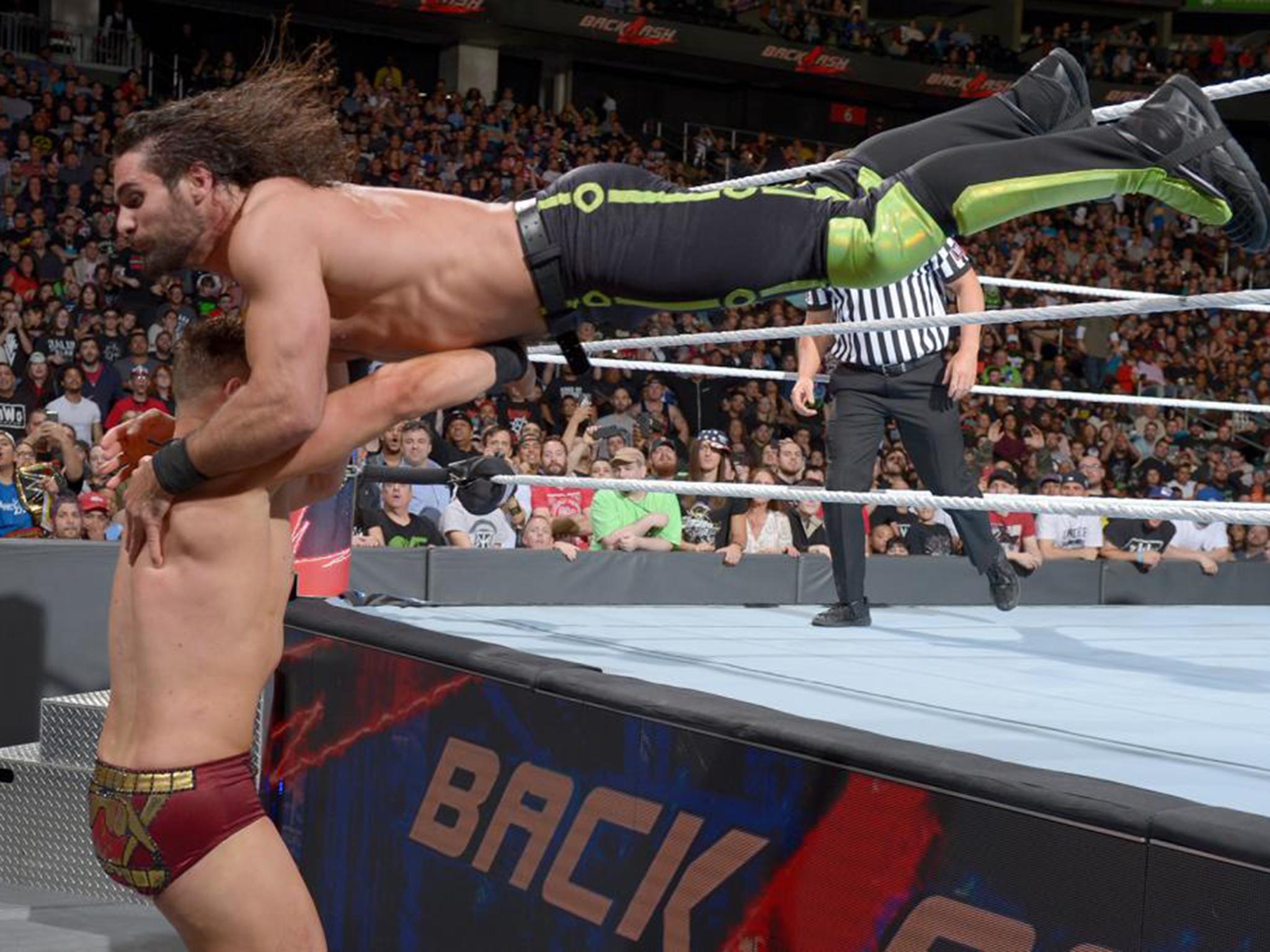 Seth Rollins and The Miz put on the fight of the night by some way