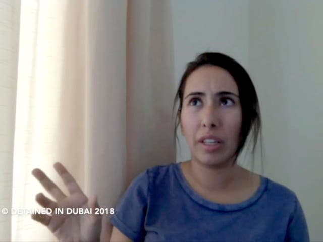Latifa al-Maktoum, a daughter of Dubai's ruler, in a 40-minute video