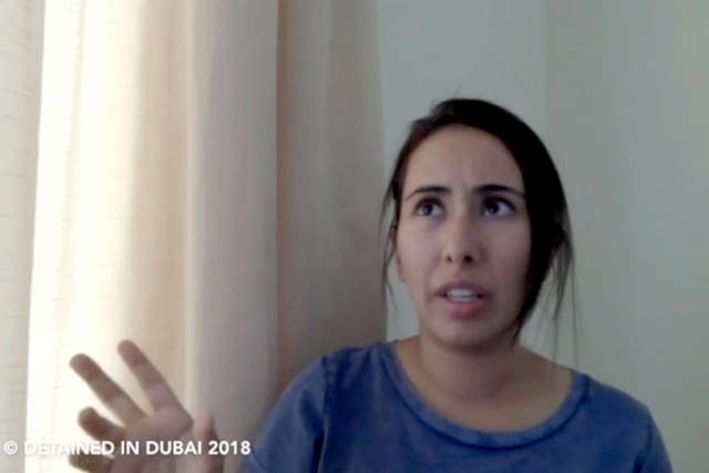 Latifa al-Maktoum, a daughter of Dubai's ruler, in a 40-minute video
