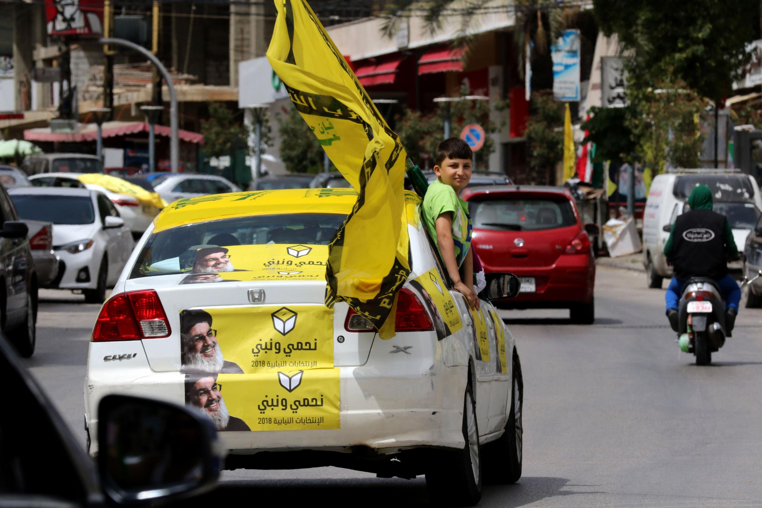 Hezbollah supporters in southern Lebanon